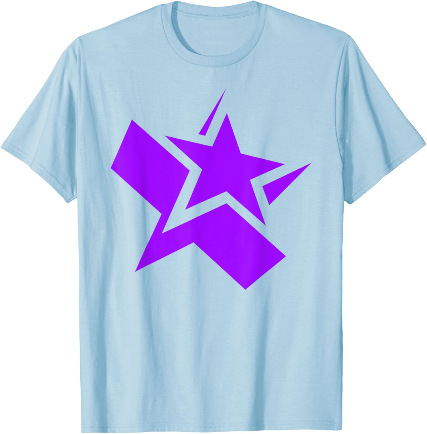 Purple Chunky Star Graphic T-Shirt for Stylish Casual Wear - 4