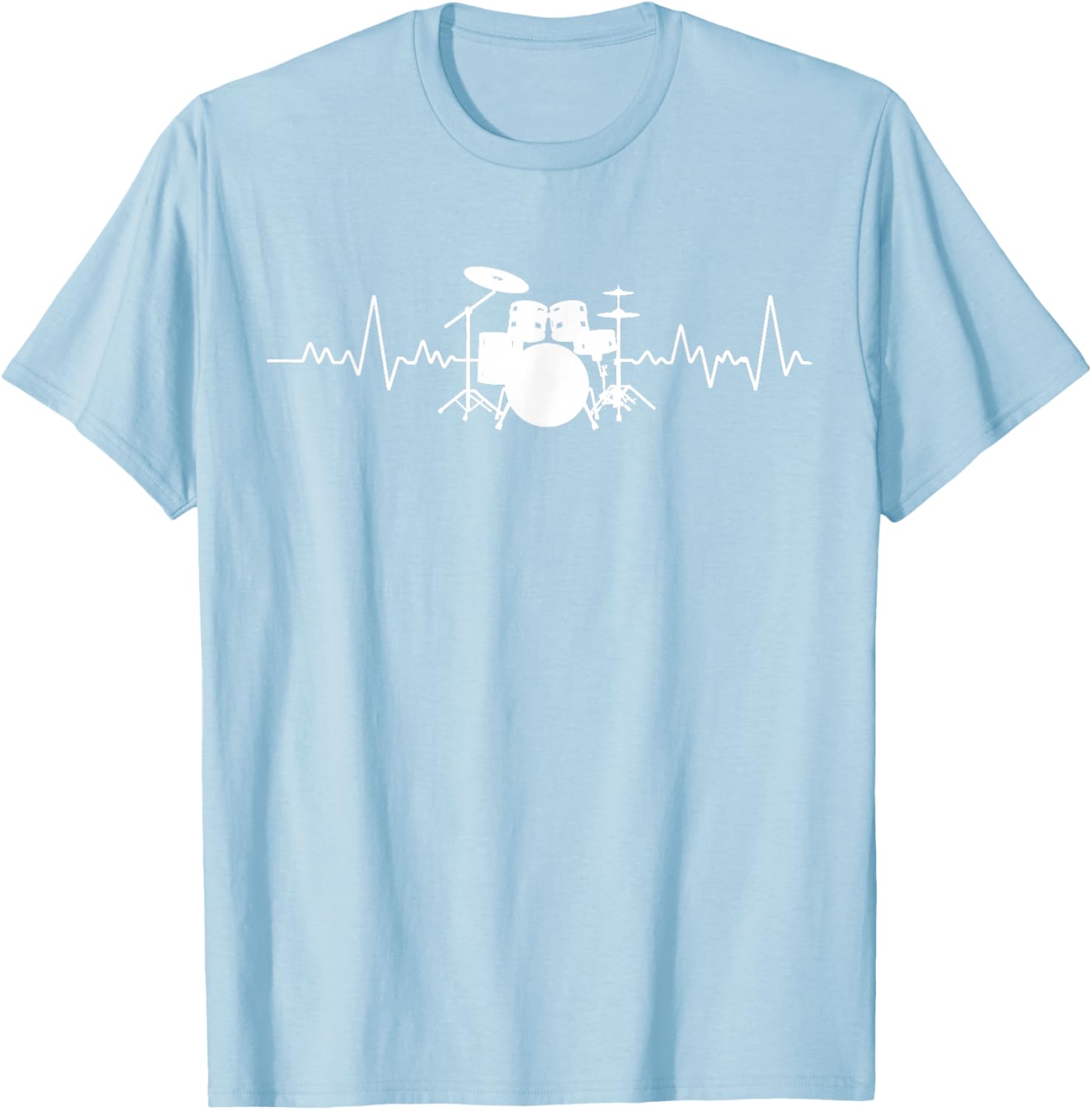 Drummer Heartbeat Pulse Graphic T-Shirt for Music Lovers and Musicians - 13