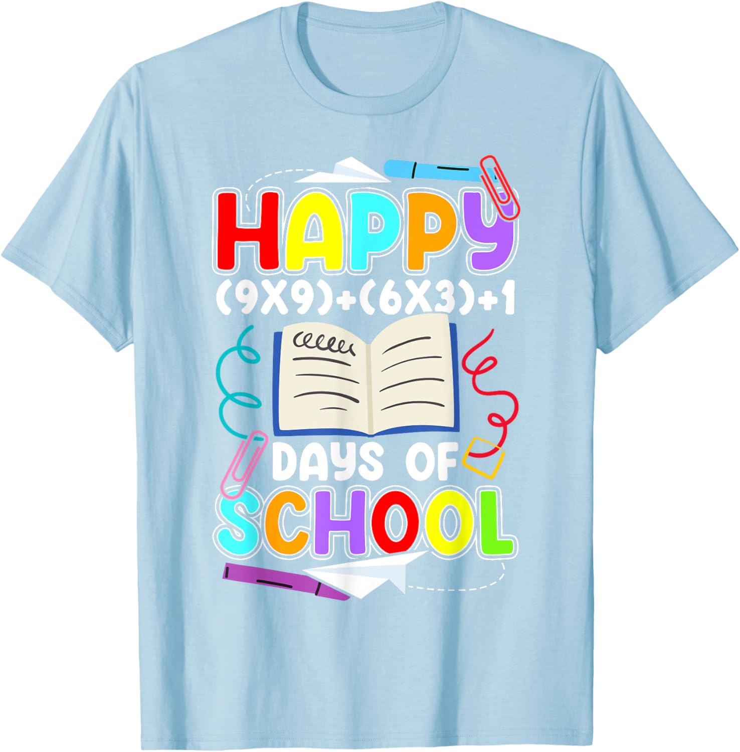 Happy 100 Days of School Math T-Shirt for Kids Celebrating 100th Day - 7