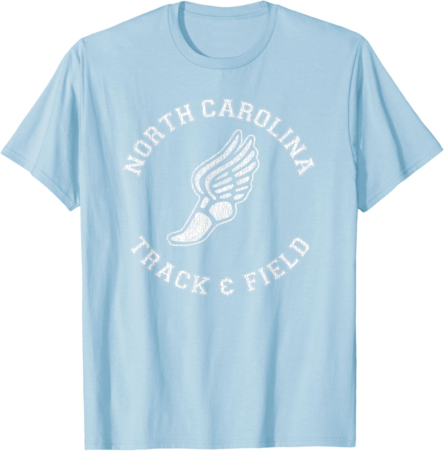 North Carolina Vintage 80s Track & Field Distressed T-Shirt for Fans - 14