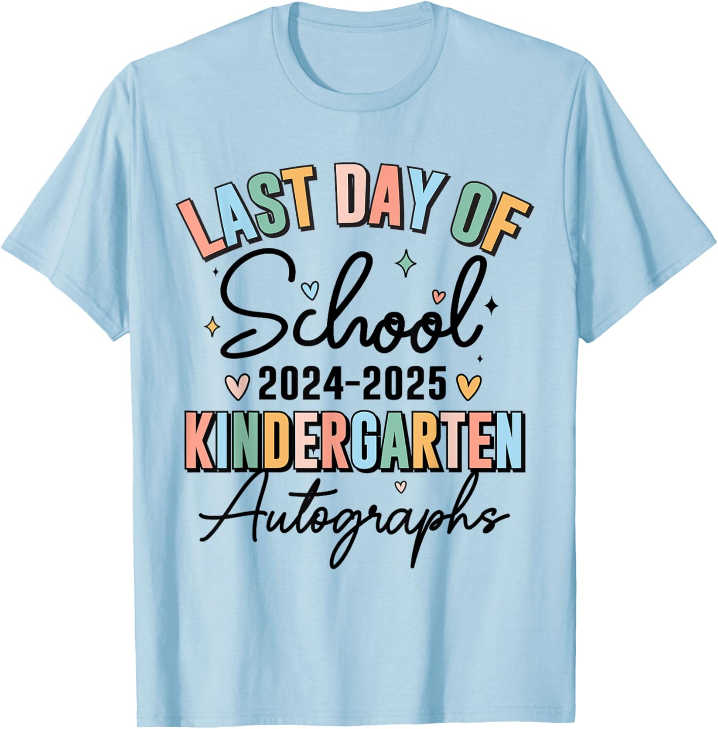 2024 Kindergarten Graduation T-Shirt for Boys and Girls with Autographs - 12