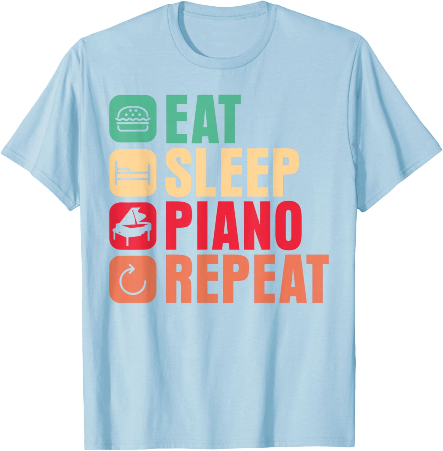 Piano Teacher Eat Sleep Repeat T-Shirt for Music Lovers and Pianists - 11
