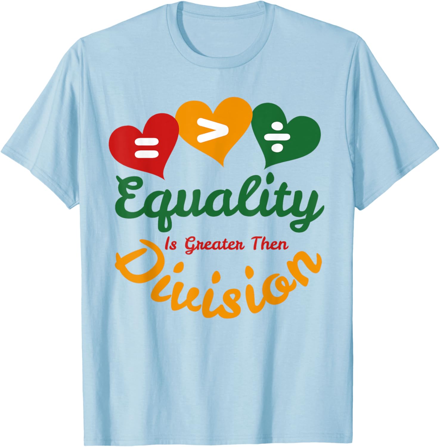 Heart of Equality Black History Month Math T-Shirt for Proud Supporters - 7
