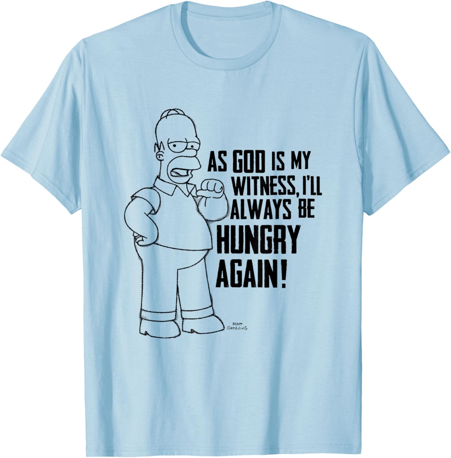 Homer Simpson Hungry Again T-Shirt for Fans of The Simpsons Comedy - 1