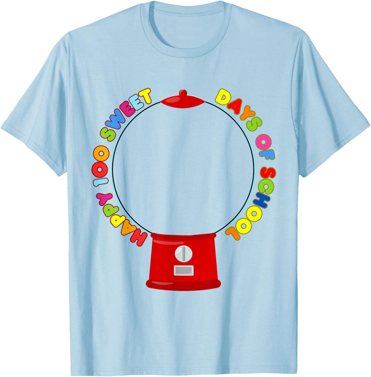 100 Days of School Gumball Machine DIY Blank T-Shirt for Kids - 3