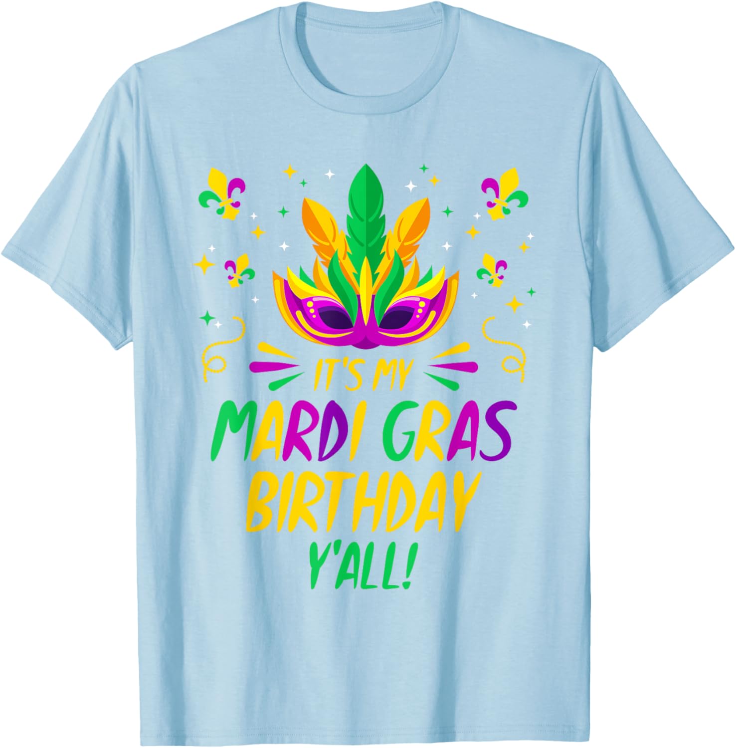 Mardi Gras Birthday T-Shirt Fun Celebration Outfit for Birthday Party - 8