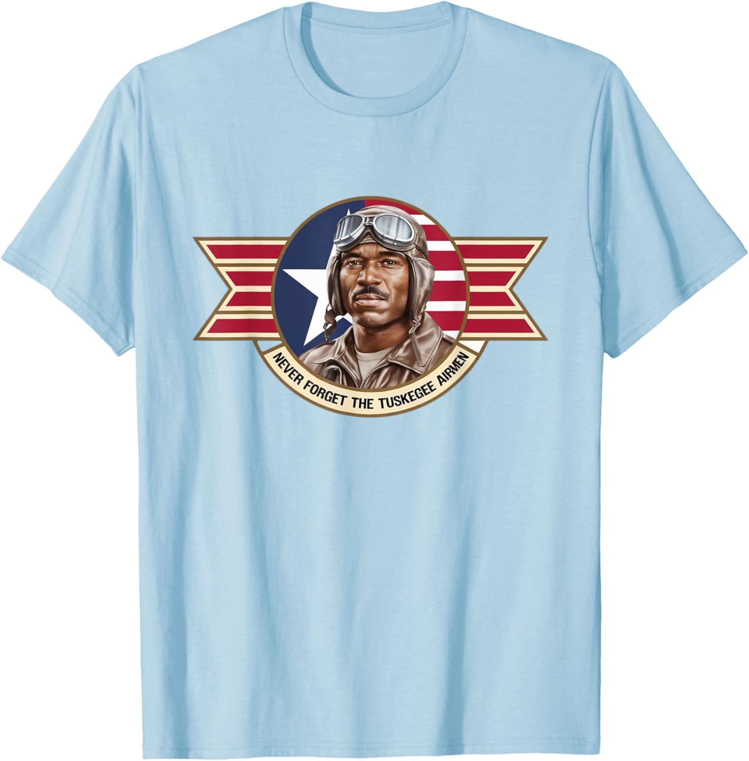 Retro Black Airmen T-Shirt Honoring WWII Tuskegee Pilots History - 5