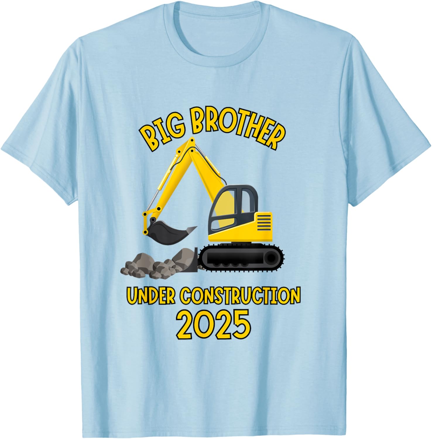 Big Brother Under Construction Truck Sibling Reveal 2025 T-Shirt - 4