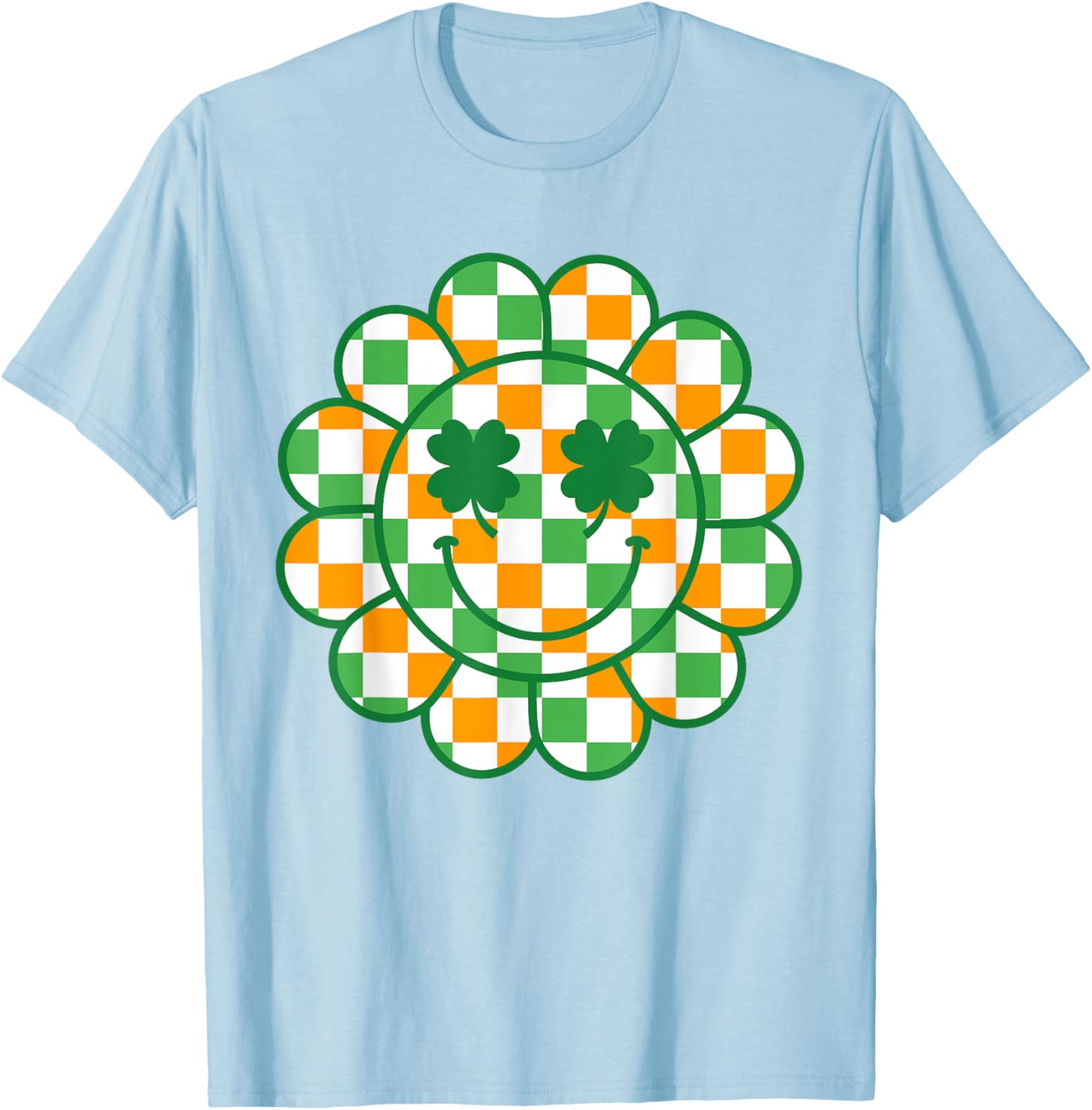Lucky Shamrock Smile Face T-Shirt for Saint Patrick's Day Fun - 7