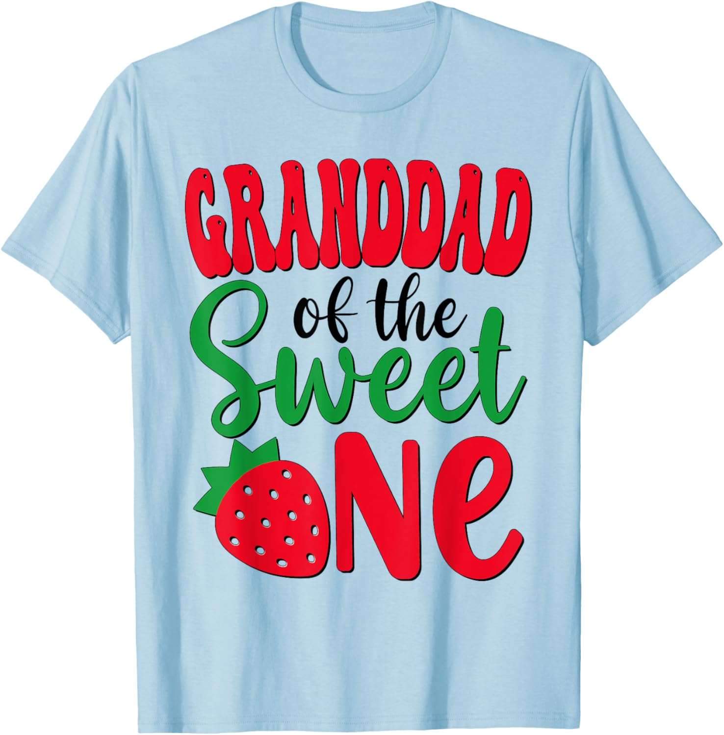 Granddad of The Sweet One Grandpa Strawberry 1st Birthday Girl T-Shirt - 3