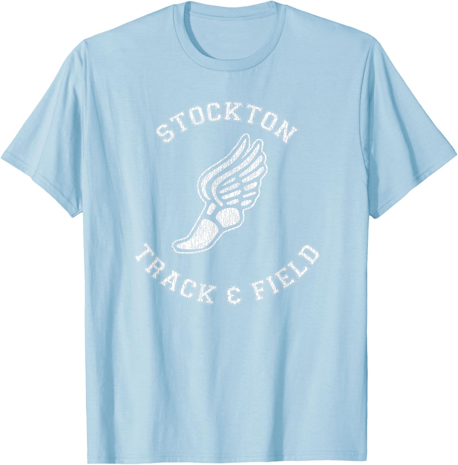Stockton Track & Field Retro 80s Distressed T-Shirt for Casual Style - 2