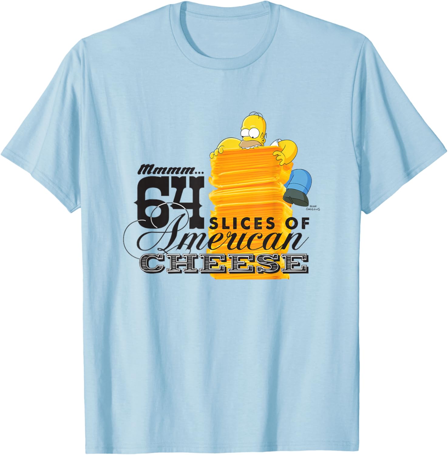 The Simpsons Homer Cheese Lovers T-Shirt 64 Slices of Fun Apparel - 4