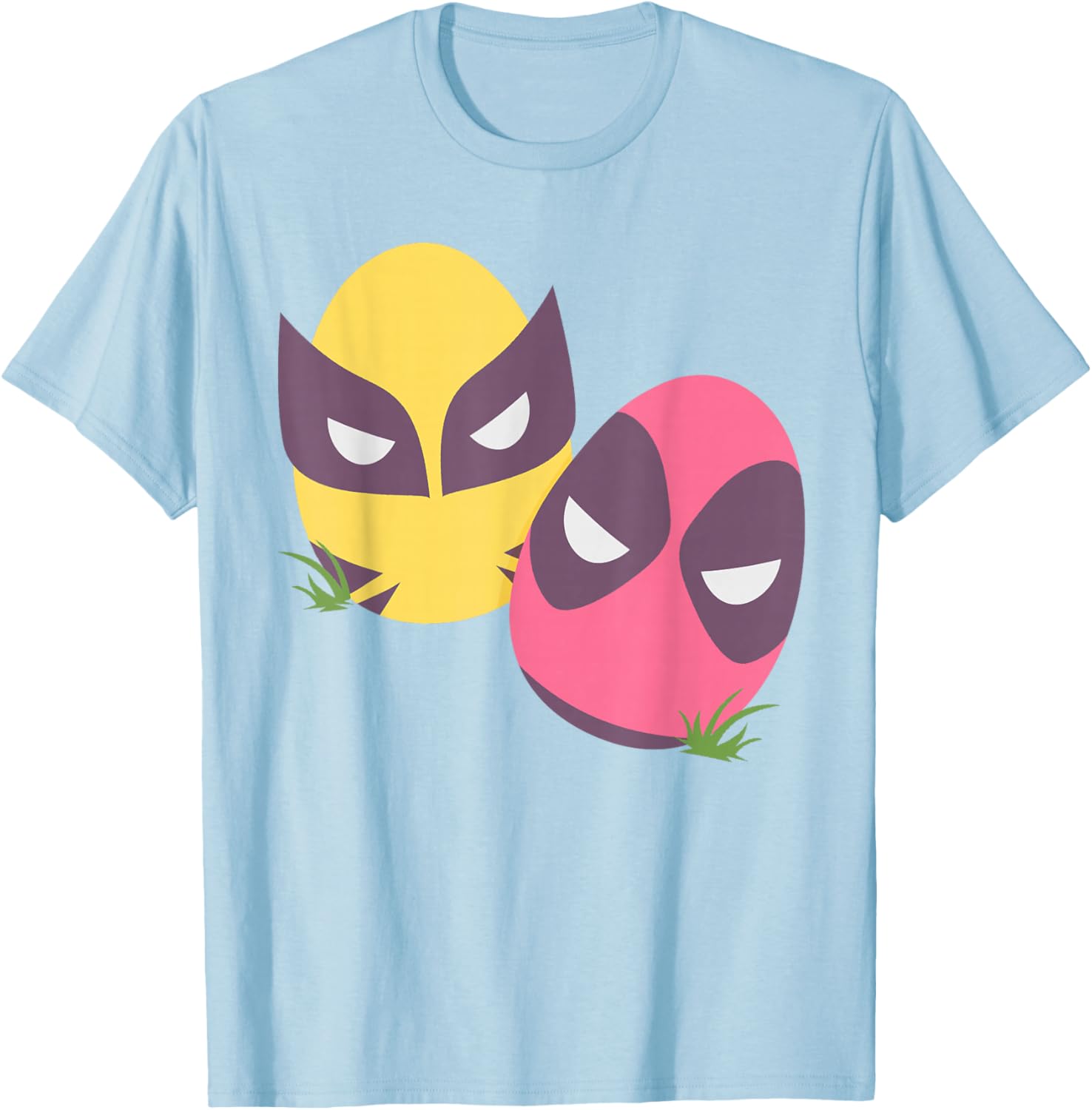 Marvel Deadpool and Wolverine Pastel Easter Eggs T-Shirt for Spring Fun - 28