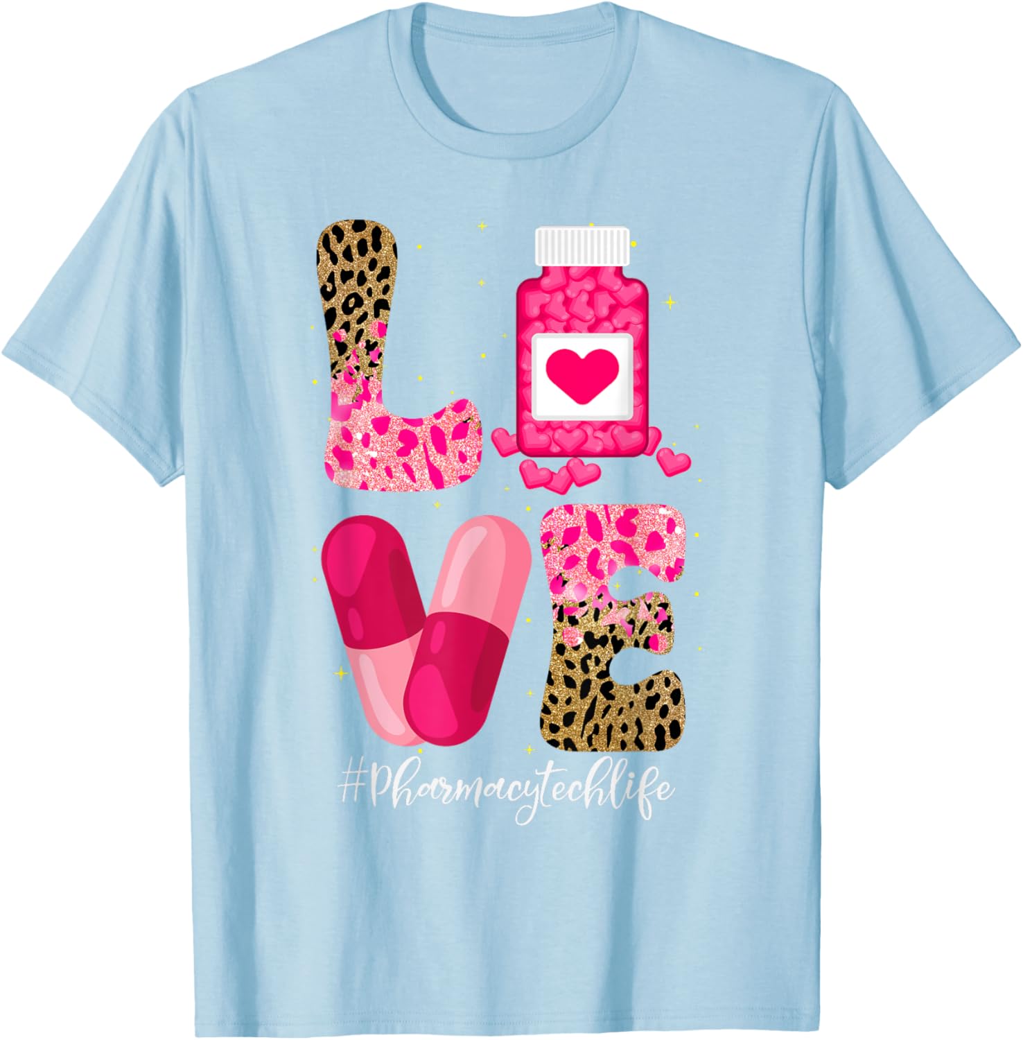 Love Pharmacy Tech Life T-Shirt for Pharmacy Technicians and Medicine Lovers - 3