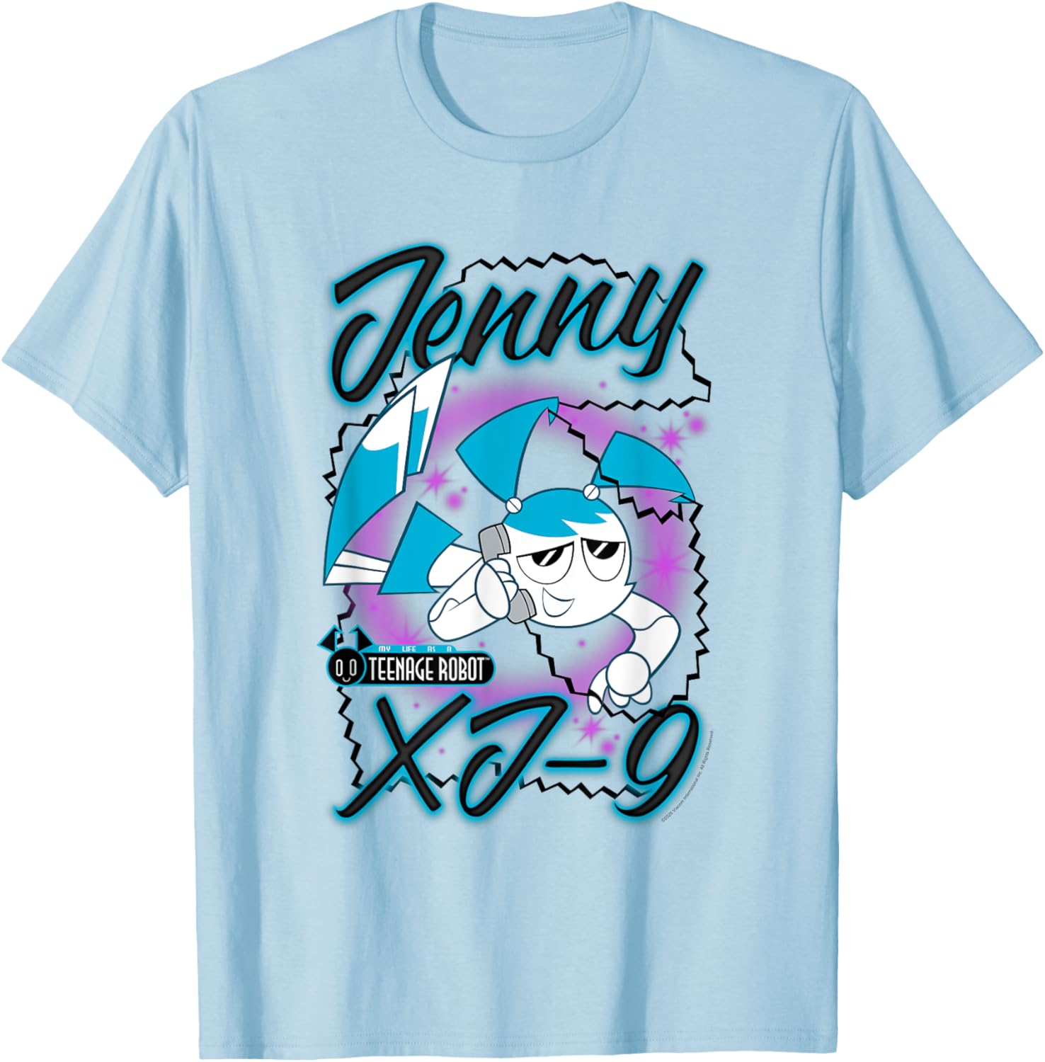 My Life as a Teenage Robot Jenny Airbrush Cartoon T-Shirt for Fans - 2