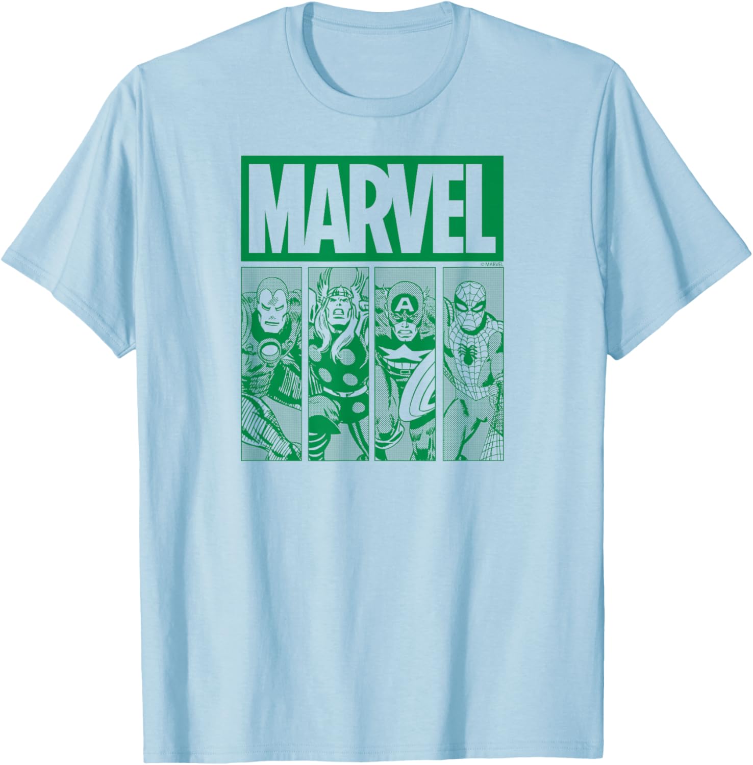 Marvel Green Grid St. Patrick's Day T-Shirt for Fun Holiday Style - 1