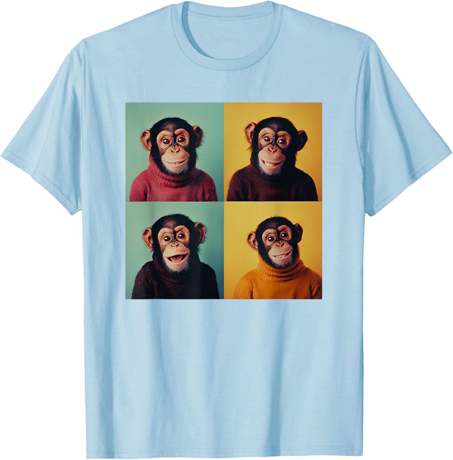 Funny Monkey Chimp T-Shirt for Animal Lovers - Awkward Photoshoot Design - 28