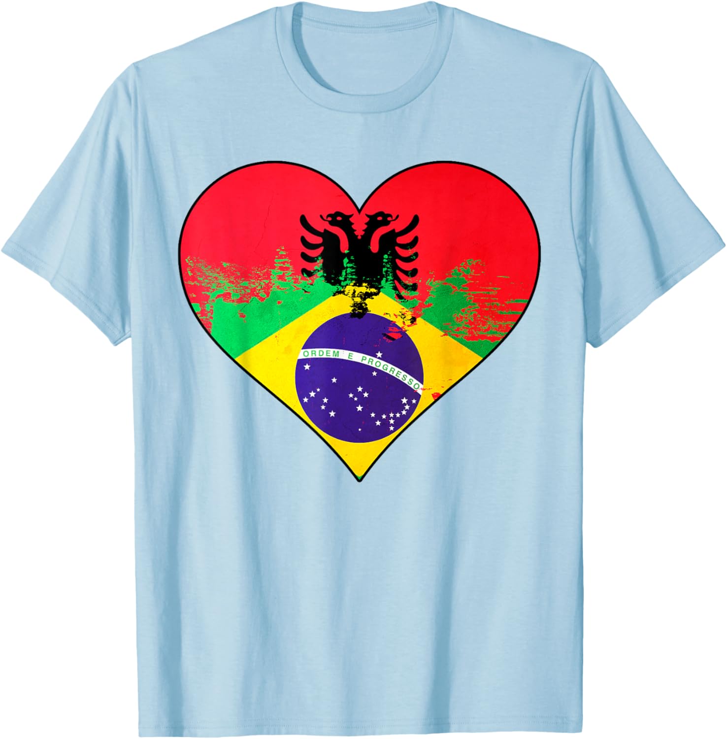 Albanian Brazilian Heritage Flag DNA T-Shirt for Unique Cultural Pride - 3