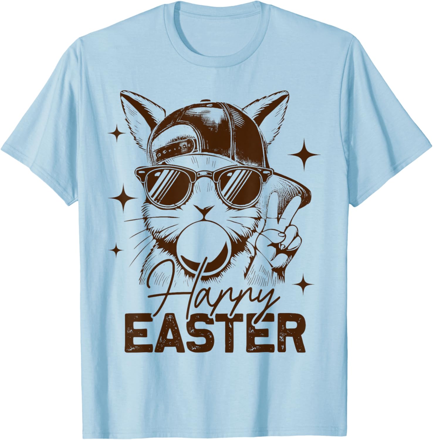Funny Easter Bunny Rabbit Face T-Shirt for Men and Boys - Happy Easter! - 8