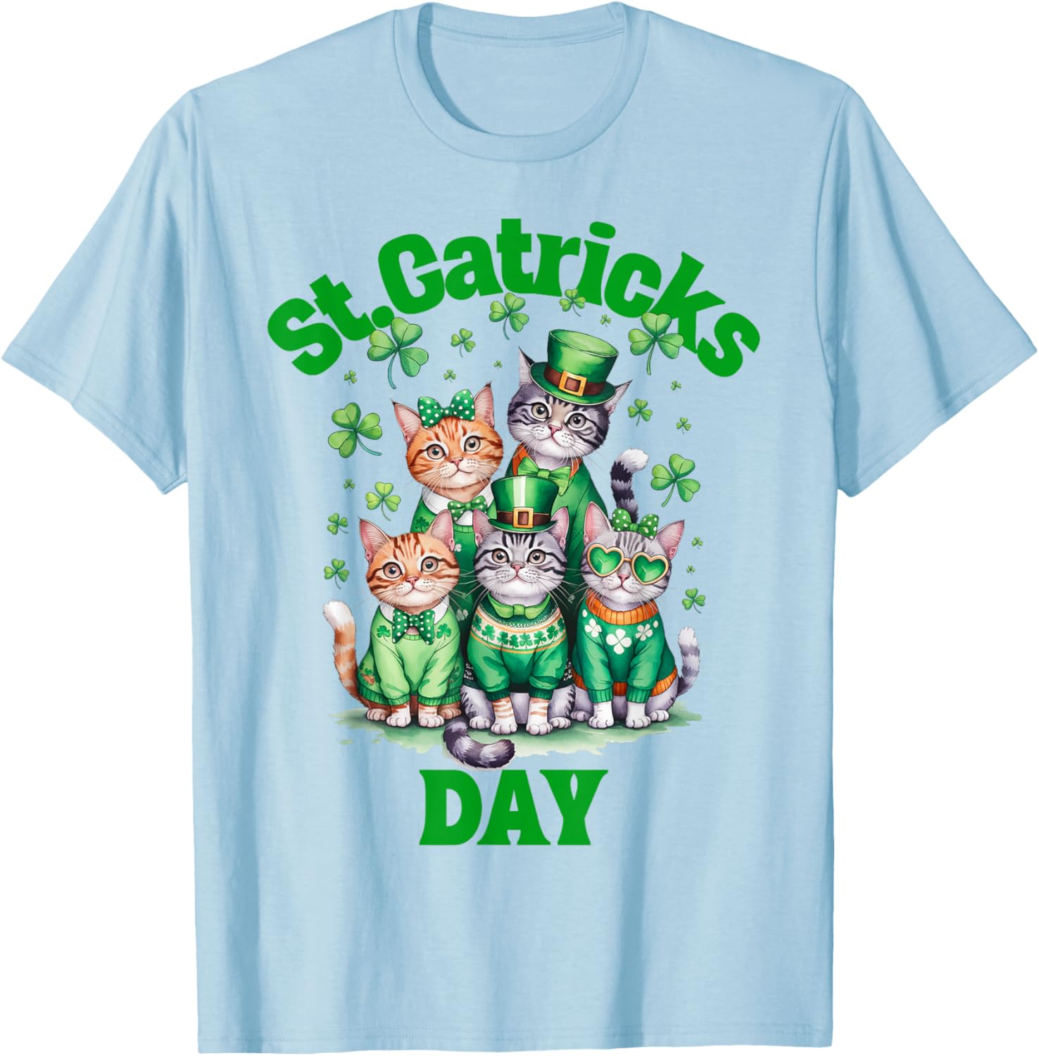 St Patricks Day Cats T-Shirt for Fun Saint Pattys Celebrations - 3