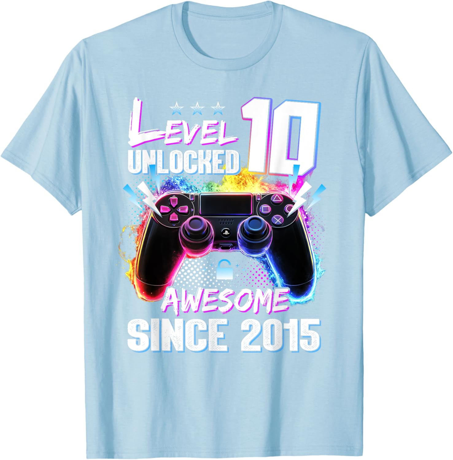 Level 10 Unlocked 10th Birthday T-Shirt Awesome Gift for Kids - 16