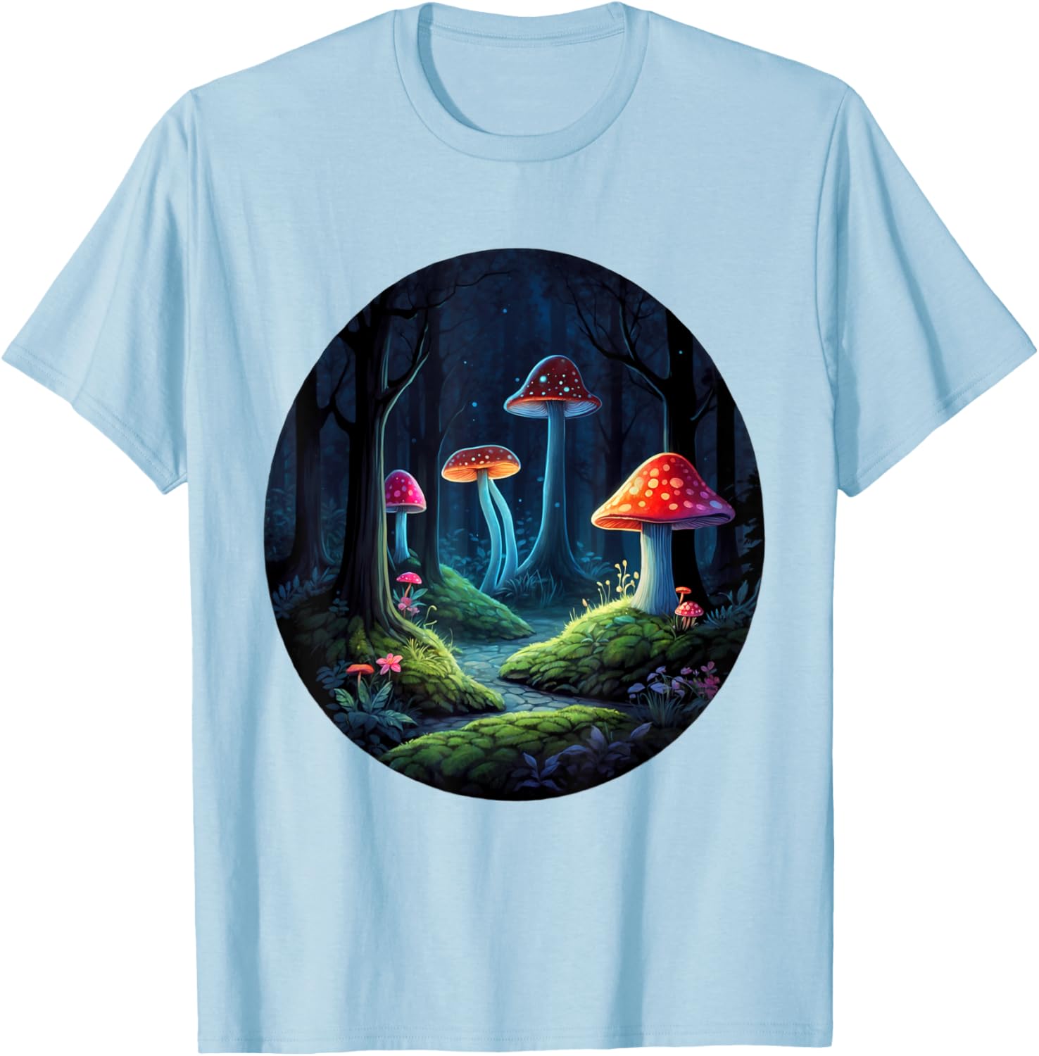 Magical Forest Mushrooms Kids T-Shirt | Whimsical Enchanting Design - 2