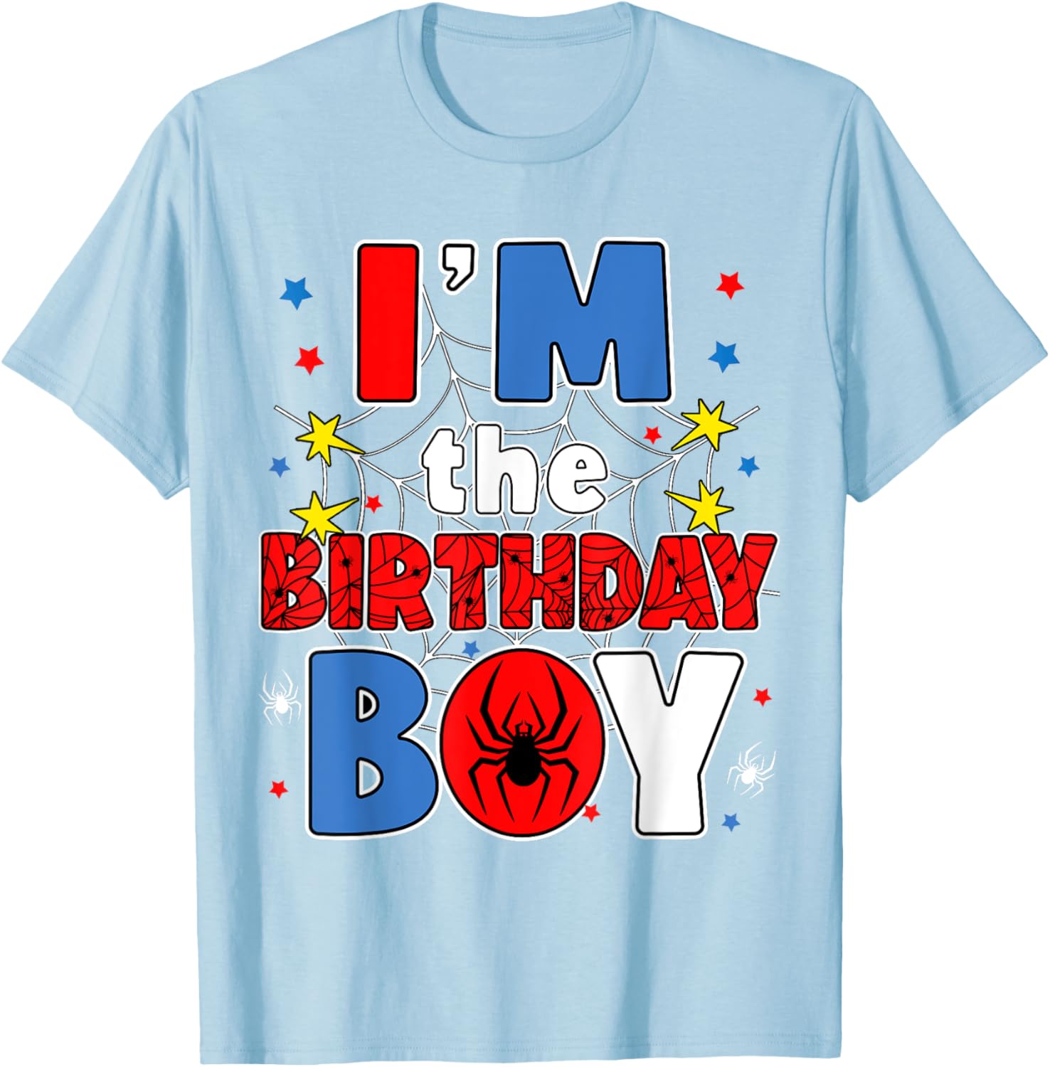 I'm The Birthday Boy Spider Web Family Party T-Shirt for Kids - 2