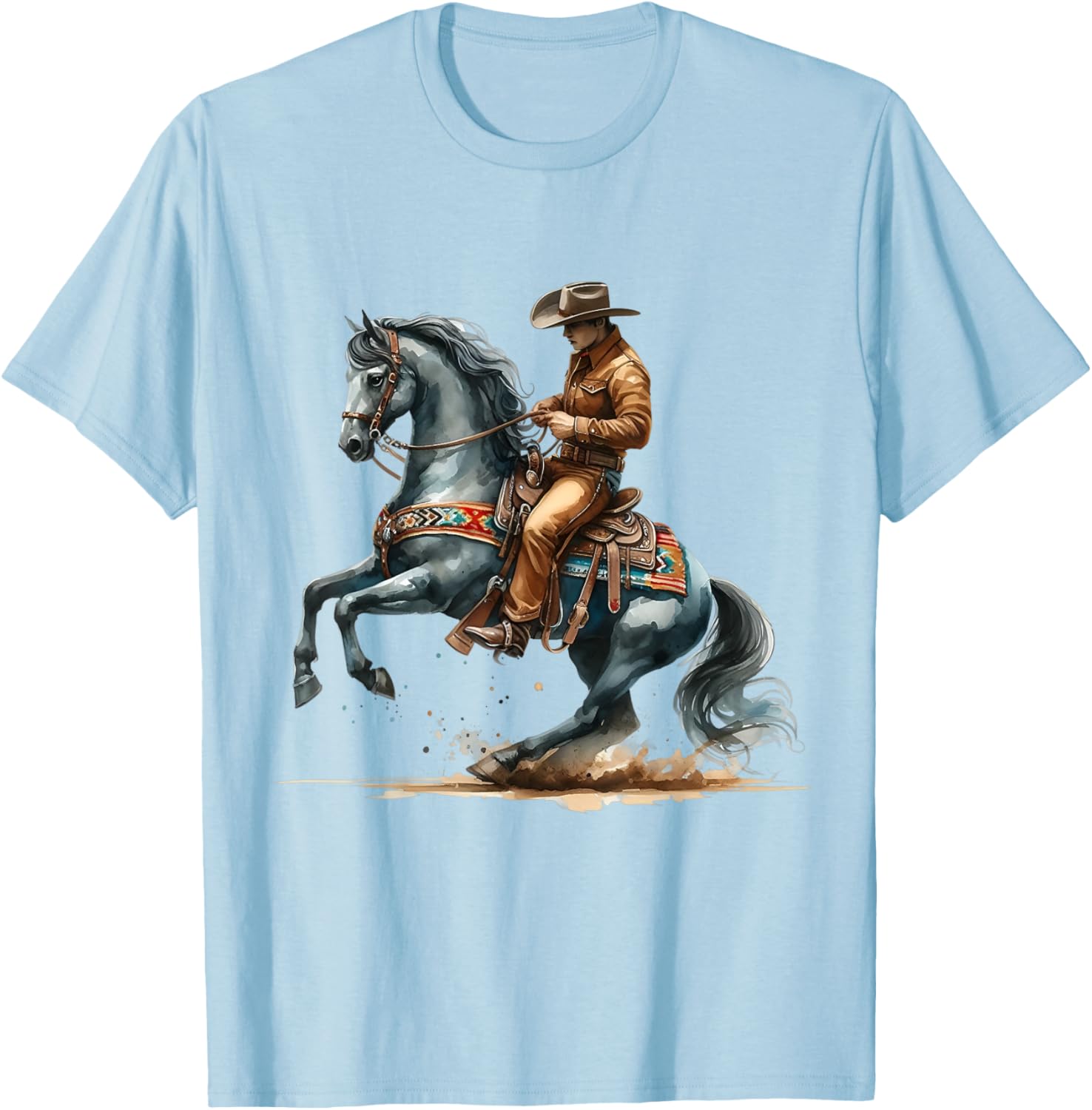 Vintage Rodeo Cowboy Bronco Riding T-Shirt for Western Lovers - 3