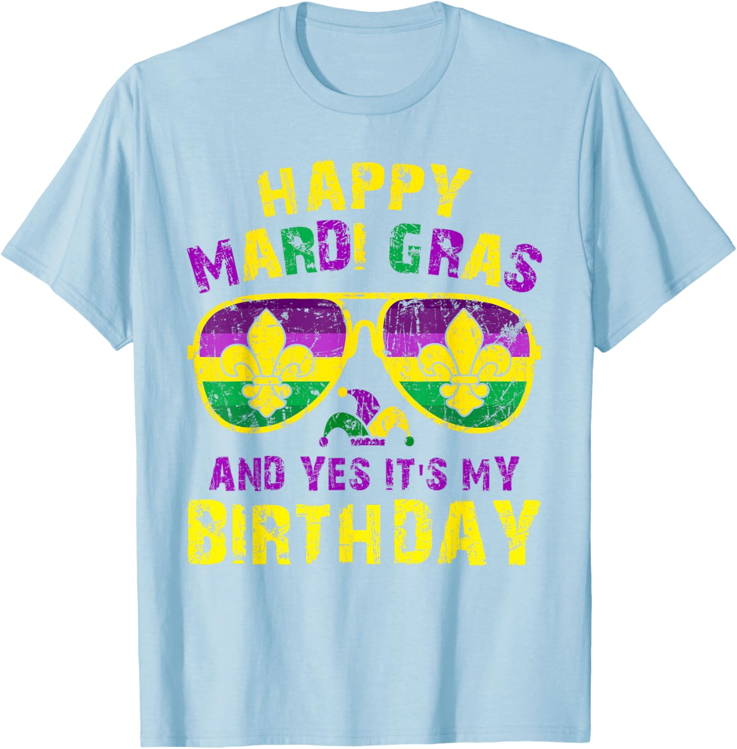 Happy Mardi Gras Birthday T-Shirt for Men, Women, and Kids Celebration - 11