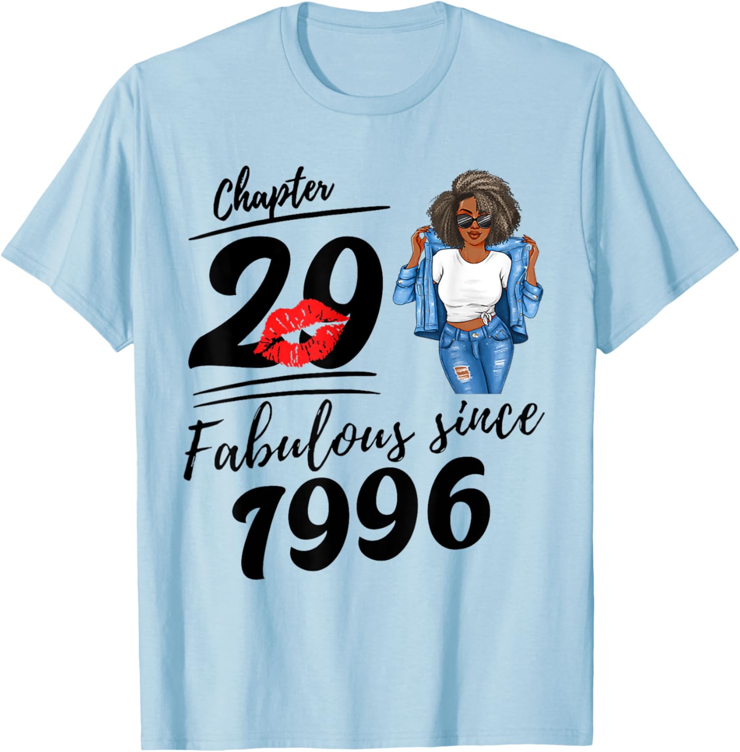 29th Birthday Melanin T-Shirt Fabulous Since 1996 for Women - 6