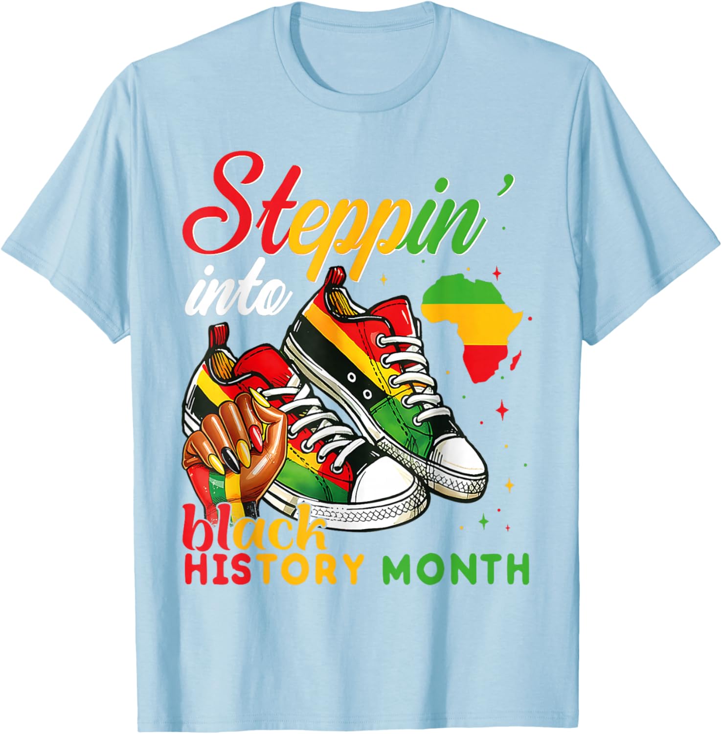 Black History Month Sneakers T-Shirt for Black Girls - Celebrate Heritage - 15