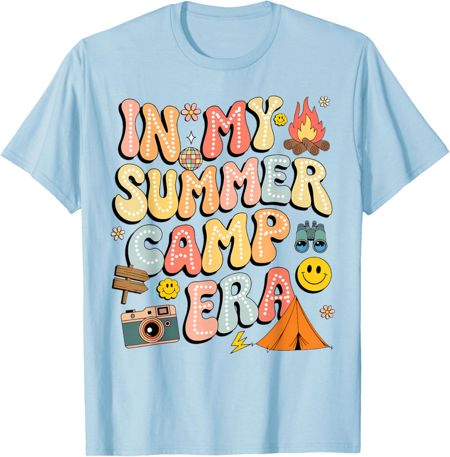 Groovy Summer Camp Crew Last Day of School T-Shirt for Fun Adventures - 23
