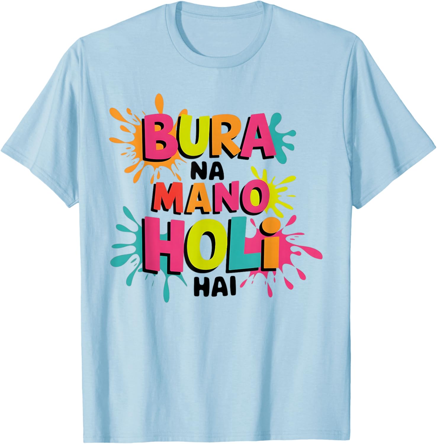 Happy Holi Festival Kids T-Shirt Colorful Bura Na Mano Design - 7