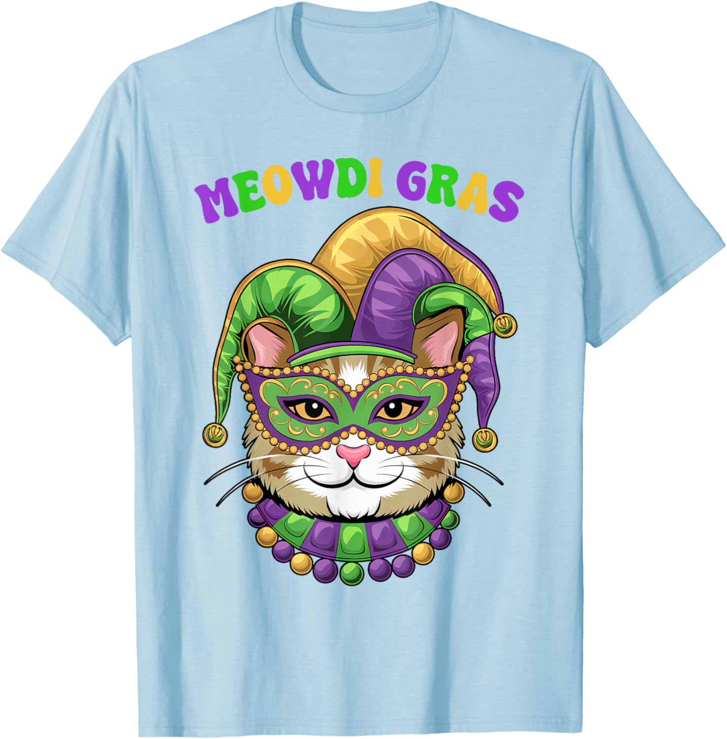 Meowdi Gras Mardi Gras Cat Lover T-Shirt New Orleans Style Fun Apparel - 12