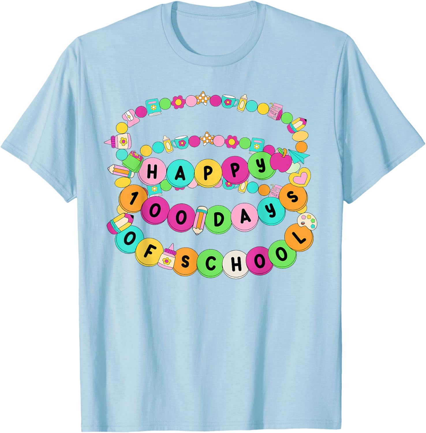 Happy 100 Days School Fun T-Shirt for Teachers and Students - 27