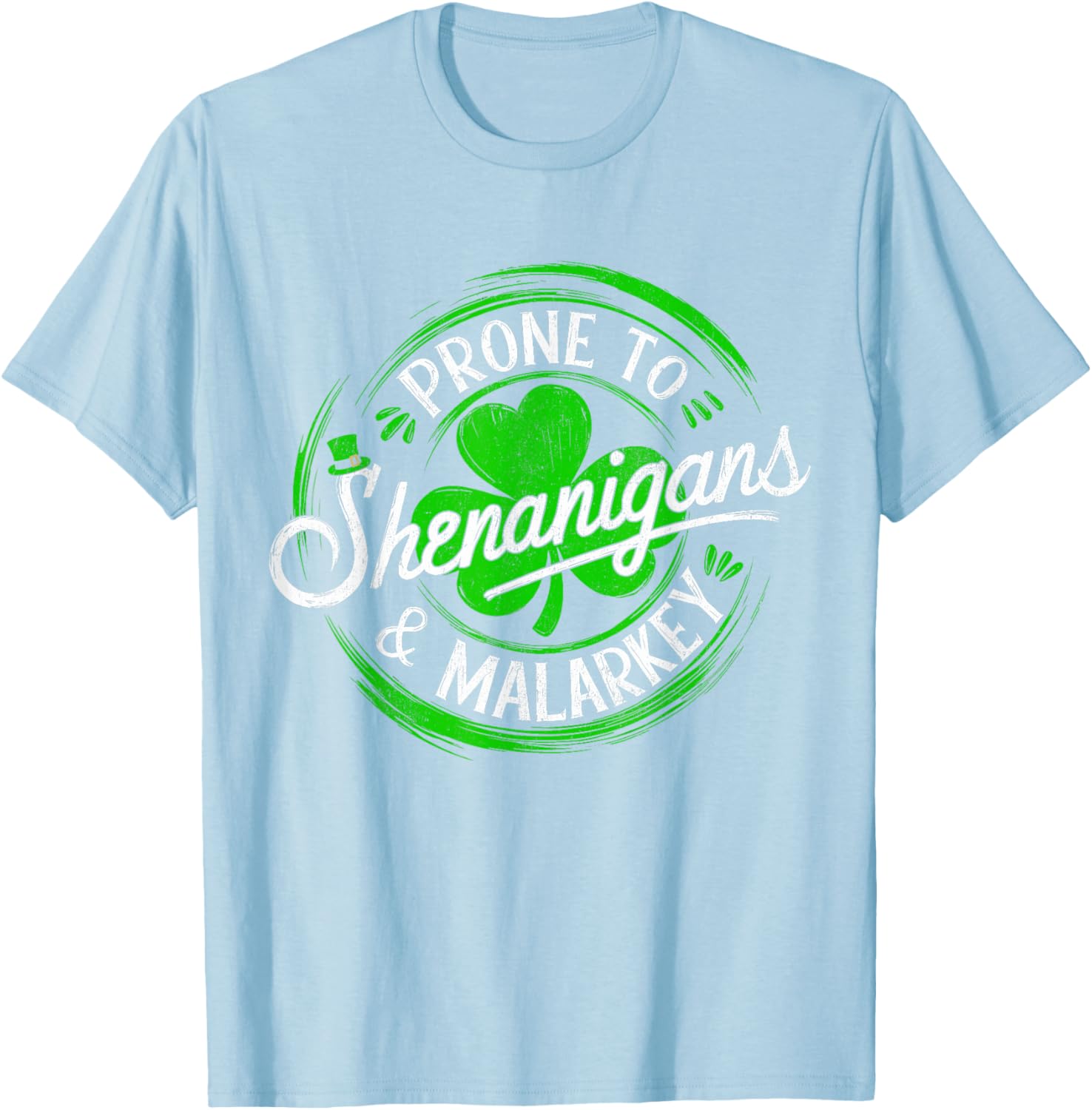 Prone to Shenanigans St Patrick's Day Shamrock T-Shirt for Fun Celebrations - 2