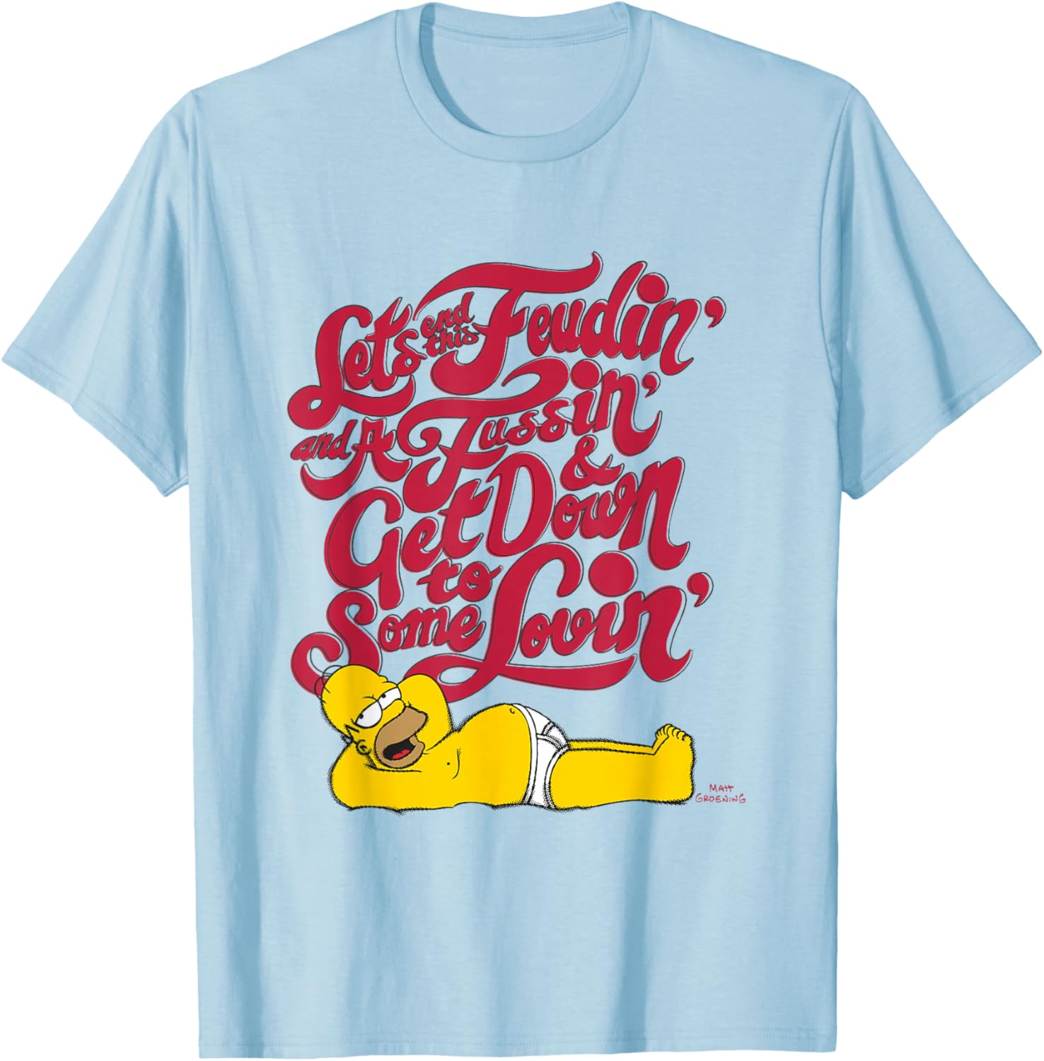 The Simpsons Sexy Homer Get Down To Some Lovin' Fun T-Shirt - 4