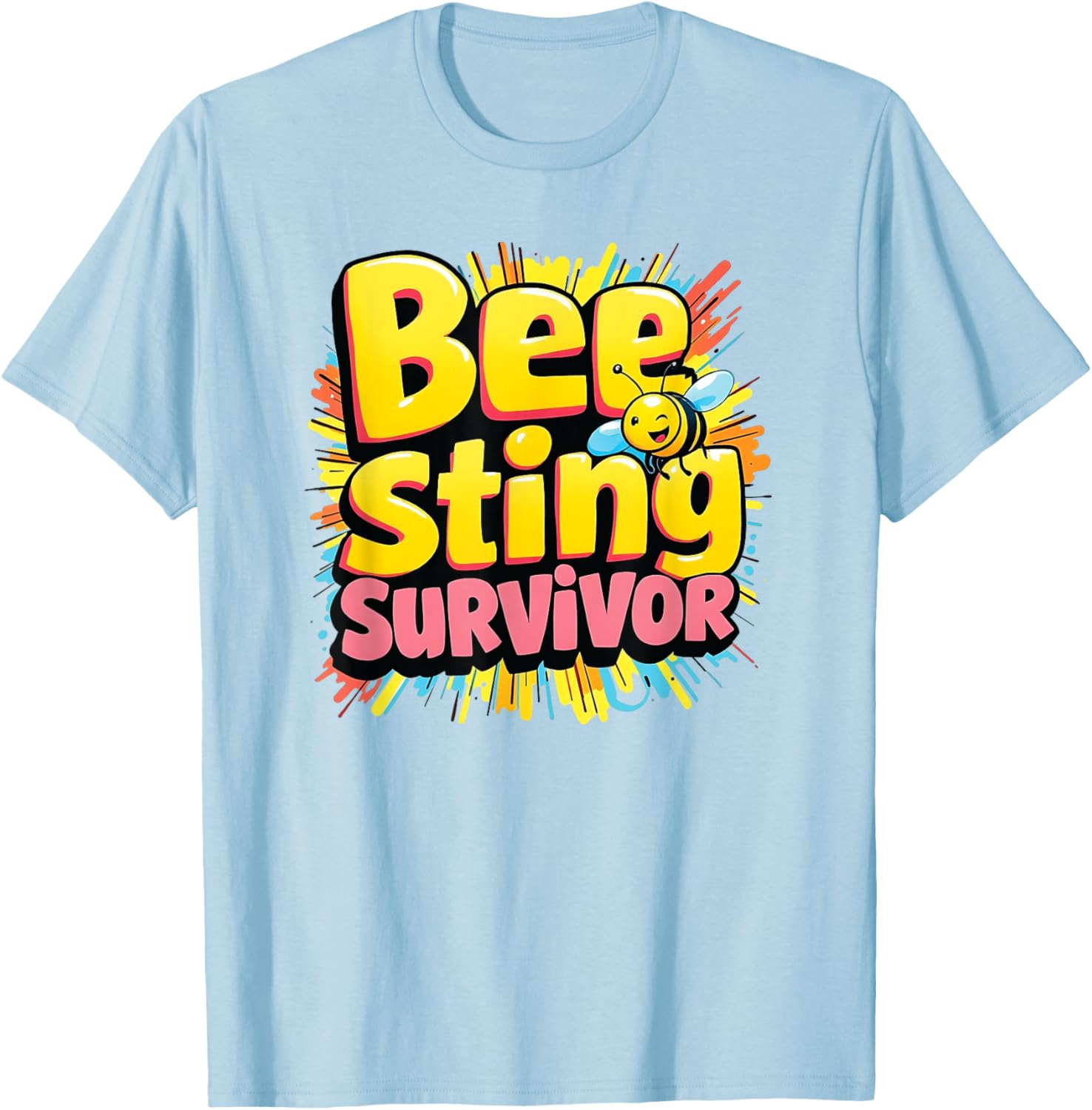Bee Sting Survivor Funny Beekeeper T-Shirt for Nature Lovers - 1