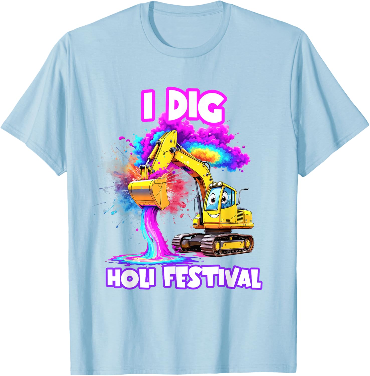 I Dig Holi Festival T-Shirt for Kids Boys Toddlers Celebrating India - 26