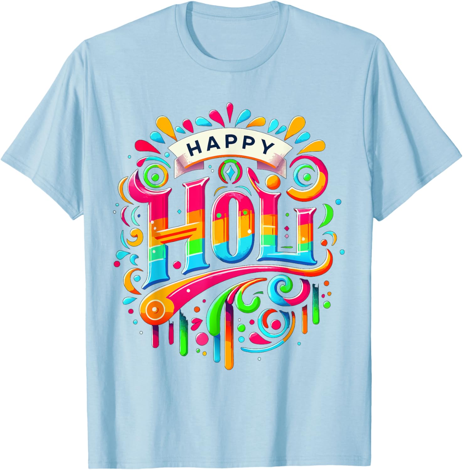 Happy Holi Festival T-Shirt for Women, Kids, and Men - Family Apparel - 11