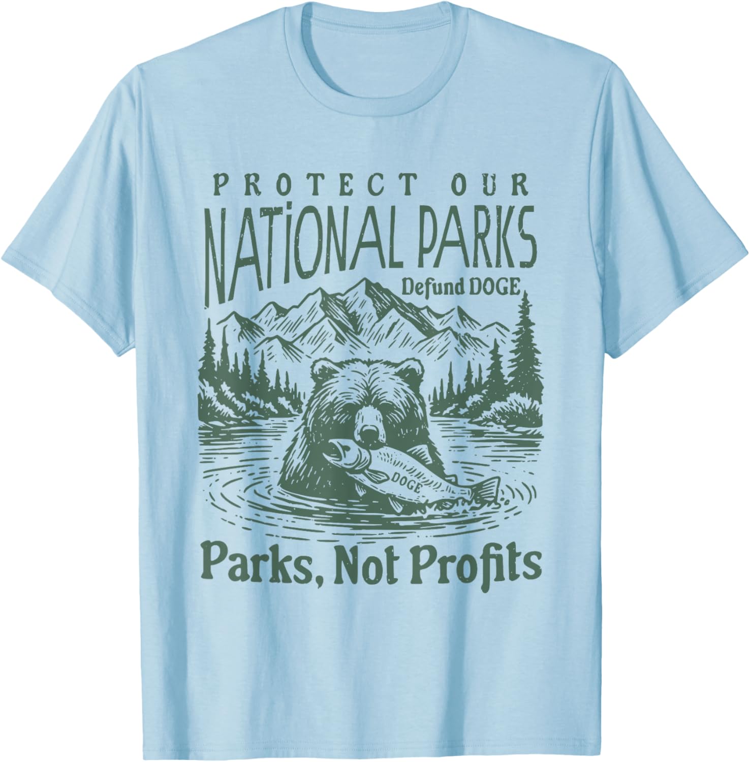 Support National Parks T-Shirt - Defund DOGE Parks Not Profits Design - 6