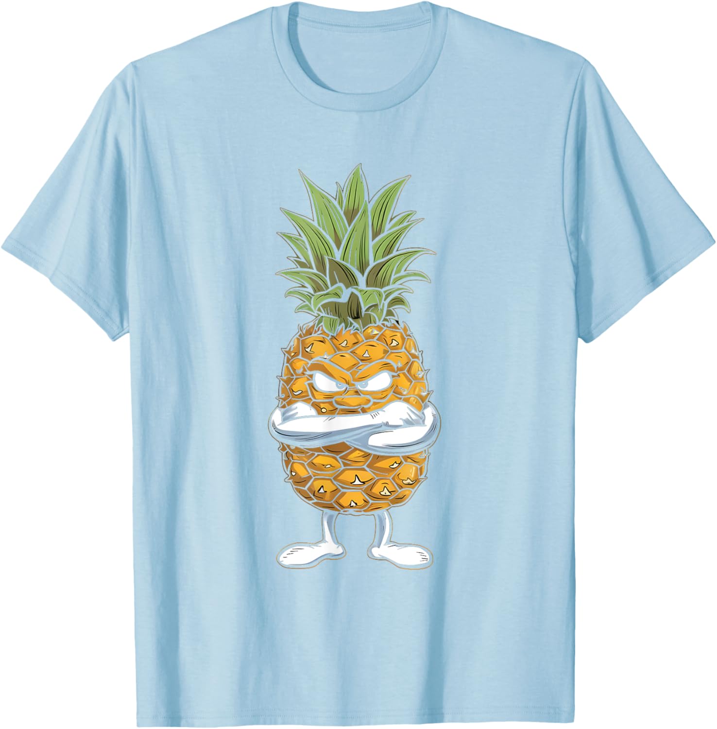 Angry Pineapple T-Shirt Fun Fruit Design for Trendy Casual Wear - 5