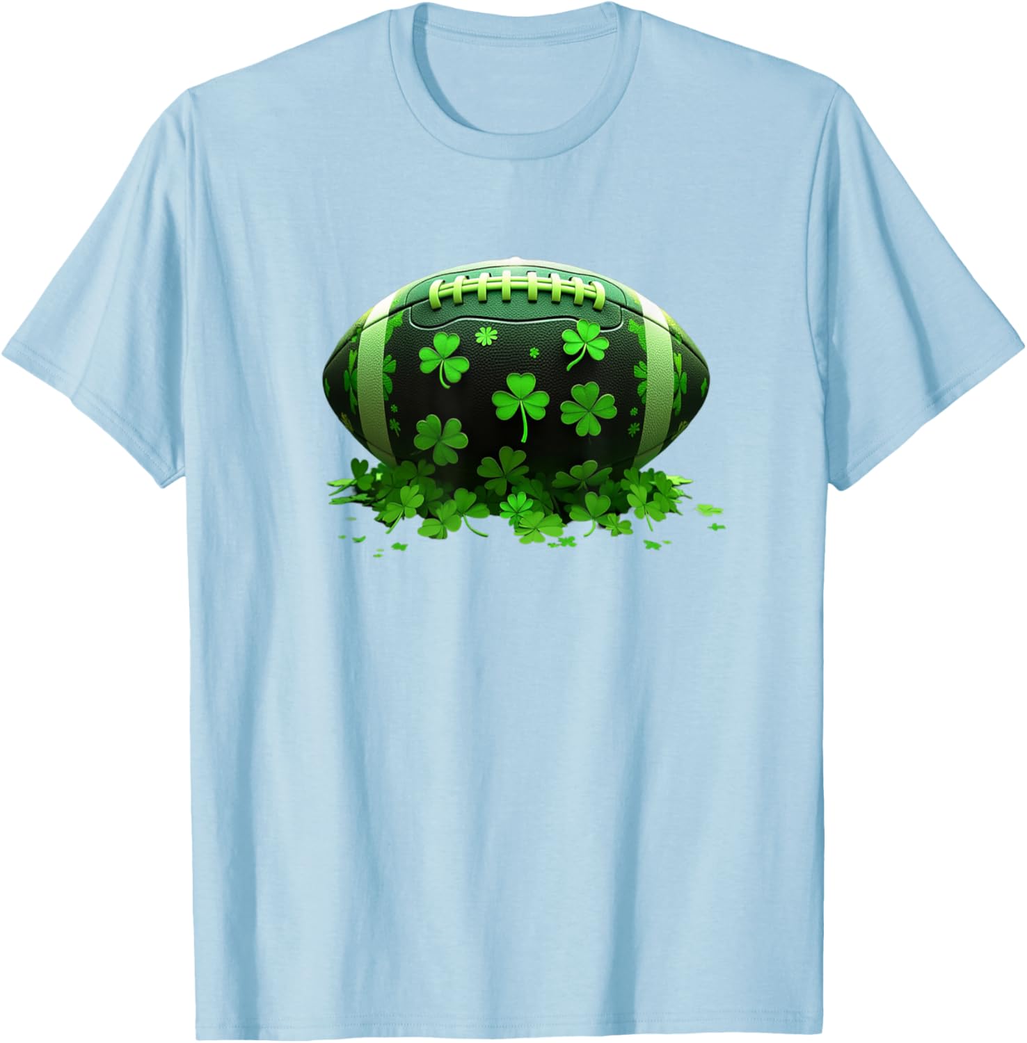Lucky Shamrock Football Lovers T-Shirt for St Patricks Day Fun - 21