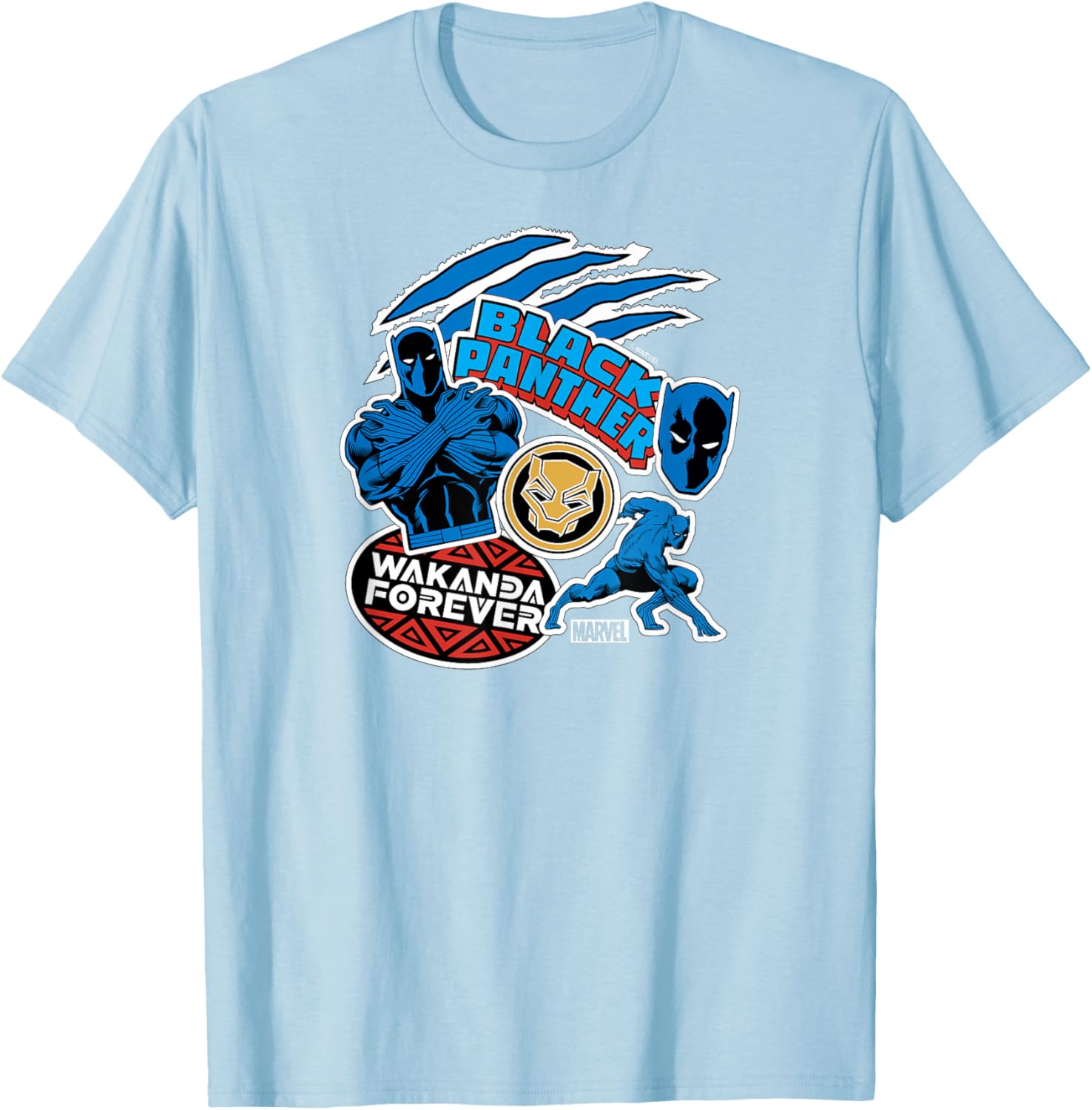 Black Panther Stickers T-Shirt for Fans - Stylish Graphic Tee - 1
