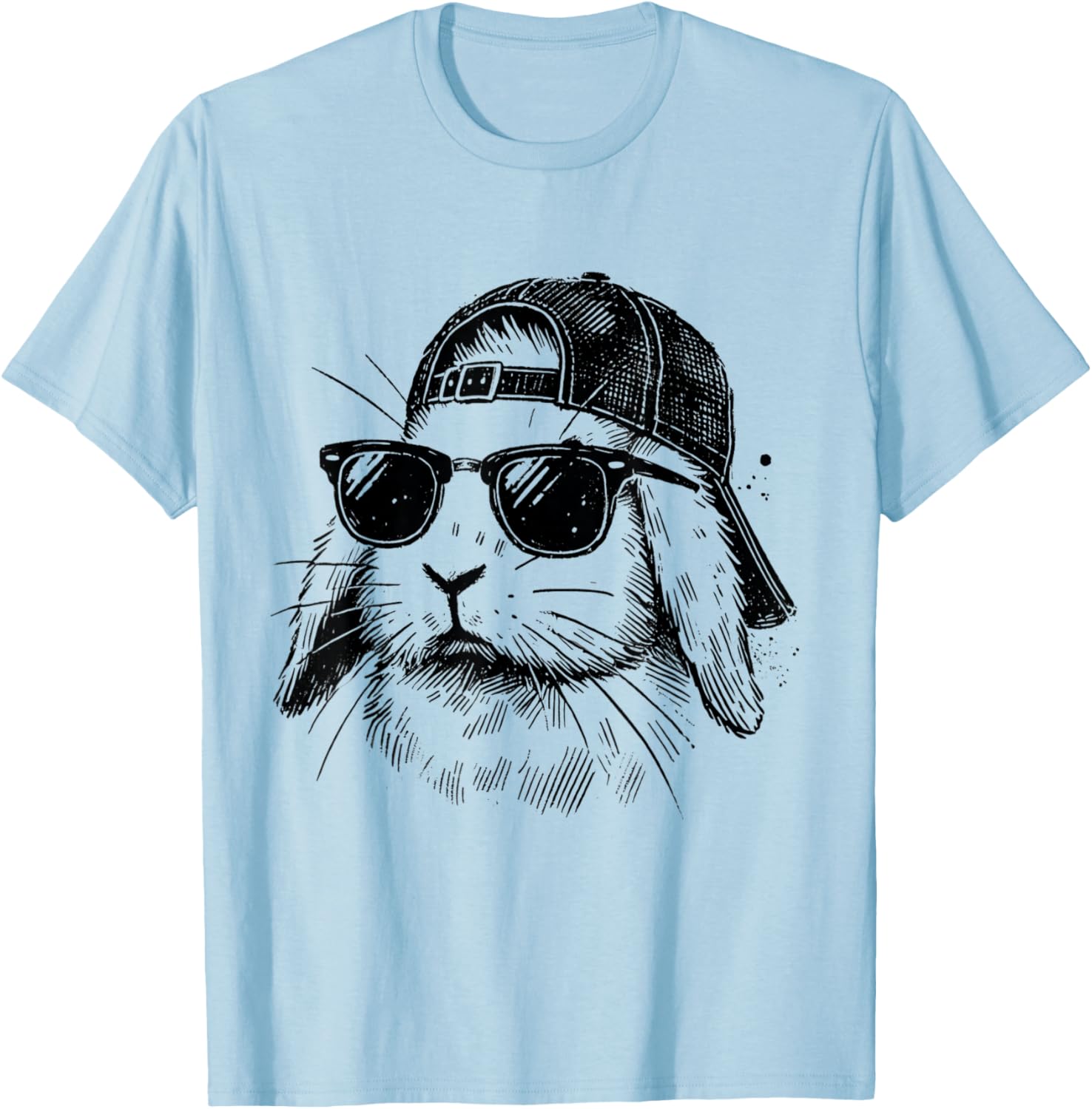Bunny Face Sunglasses Easter T-Shirt for Boys Men and Kids - 3