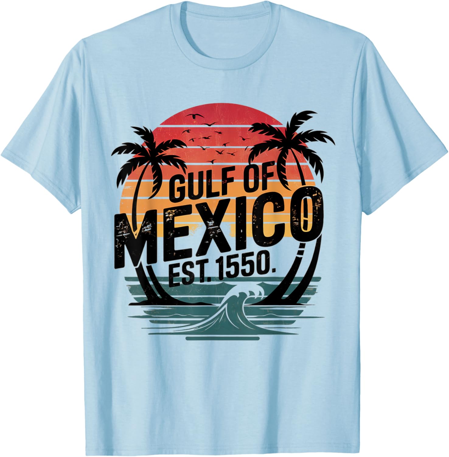 Retro Vintage Gulf of Mexico Women's Beach T-Shirt Established 1550 - 5