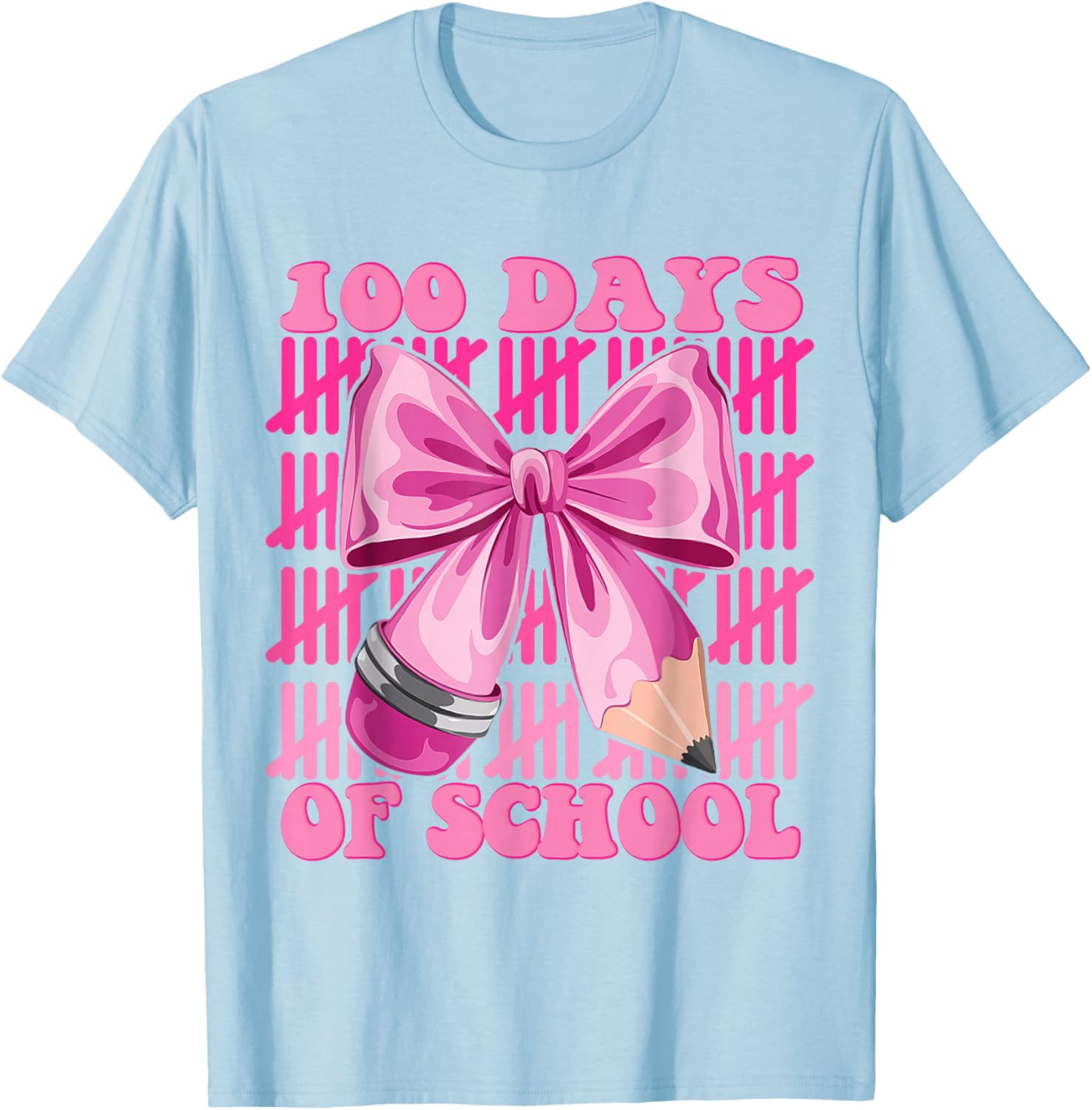 100 Days of School Girls Coquette Bow T-Shirt for Celebrating Milestones - 11