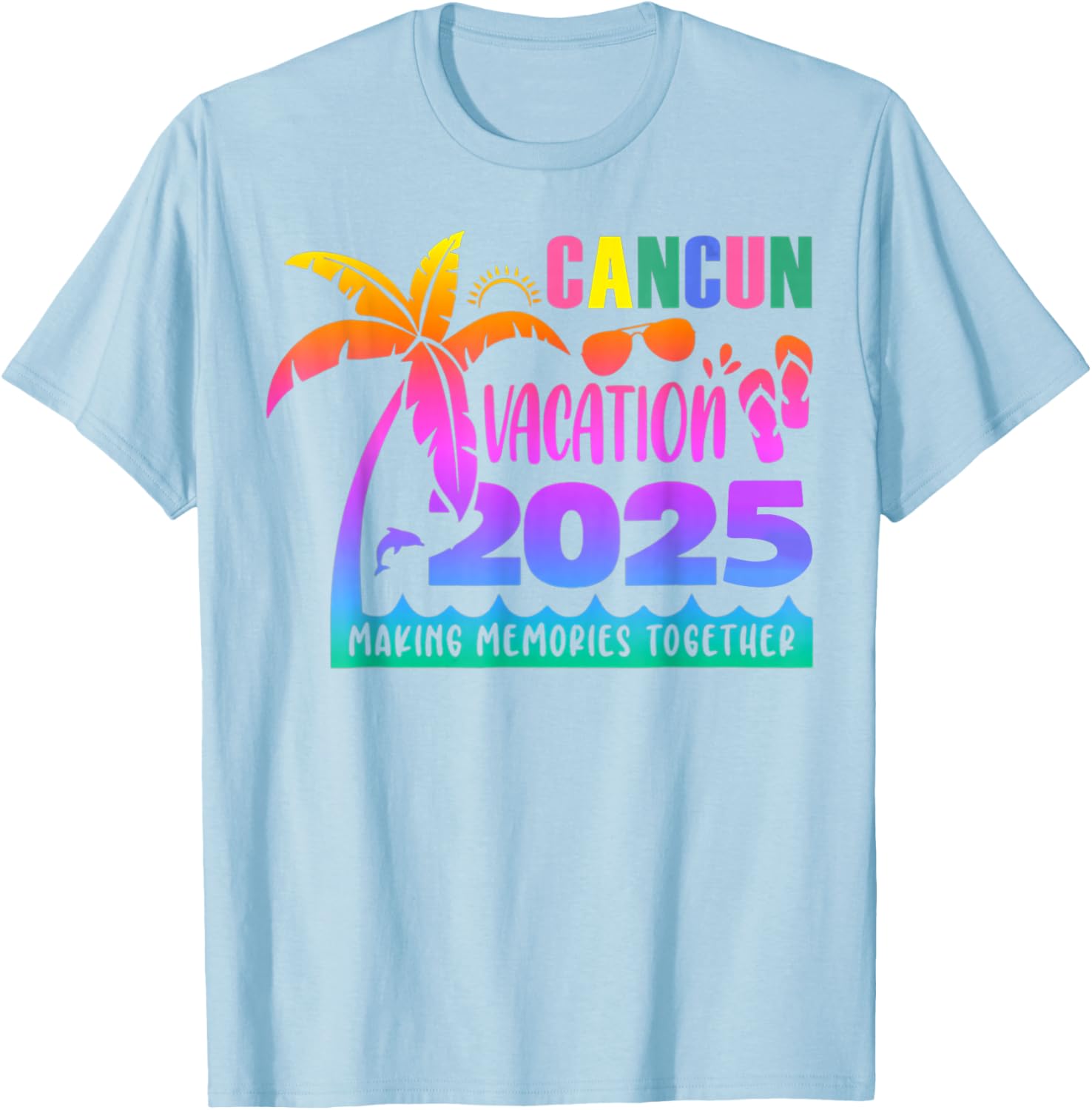 Cancun Vacation 2025 Summer Memories T-Shirt for Family Fun - 6