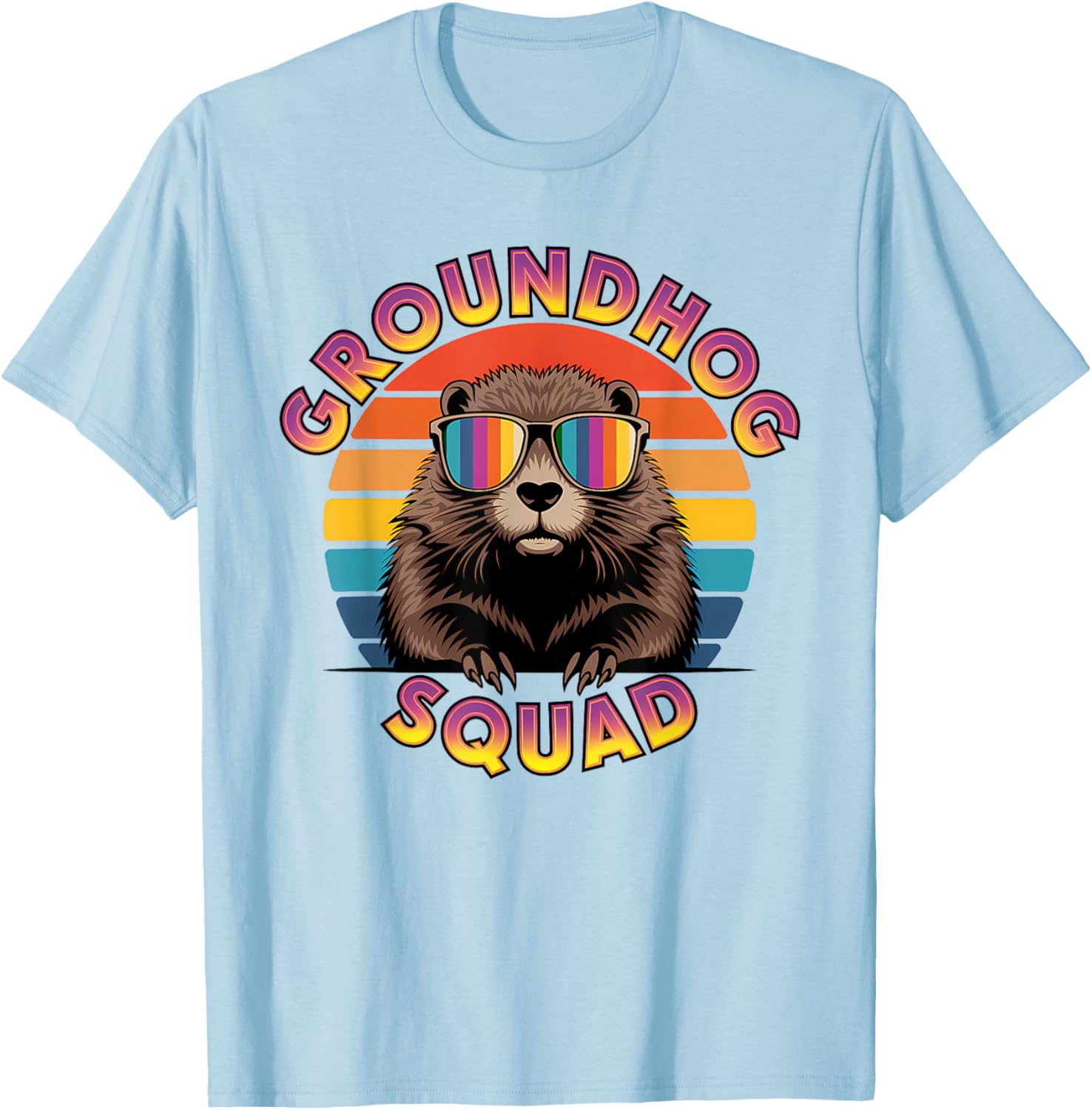 Funny Groundhog Squad Happy Groundhog Day 2025 T-Shirt for All Ages - 28