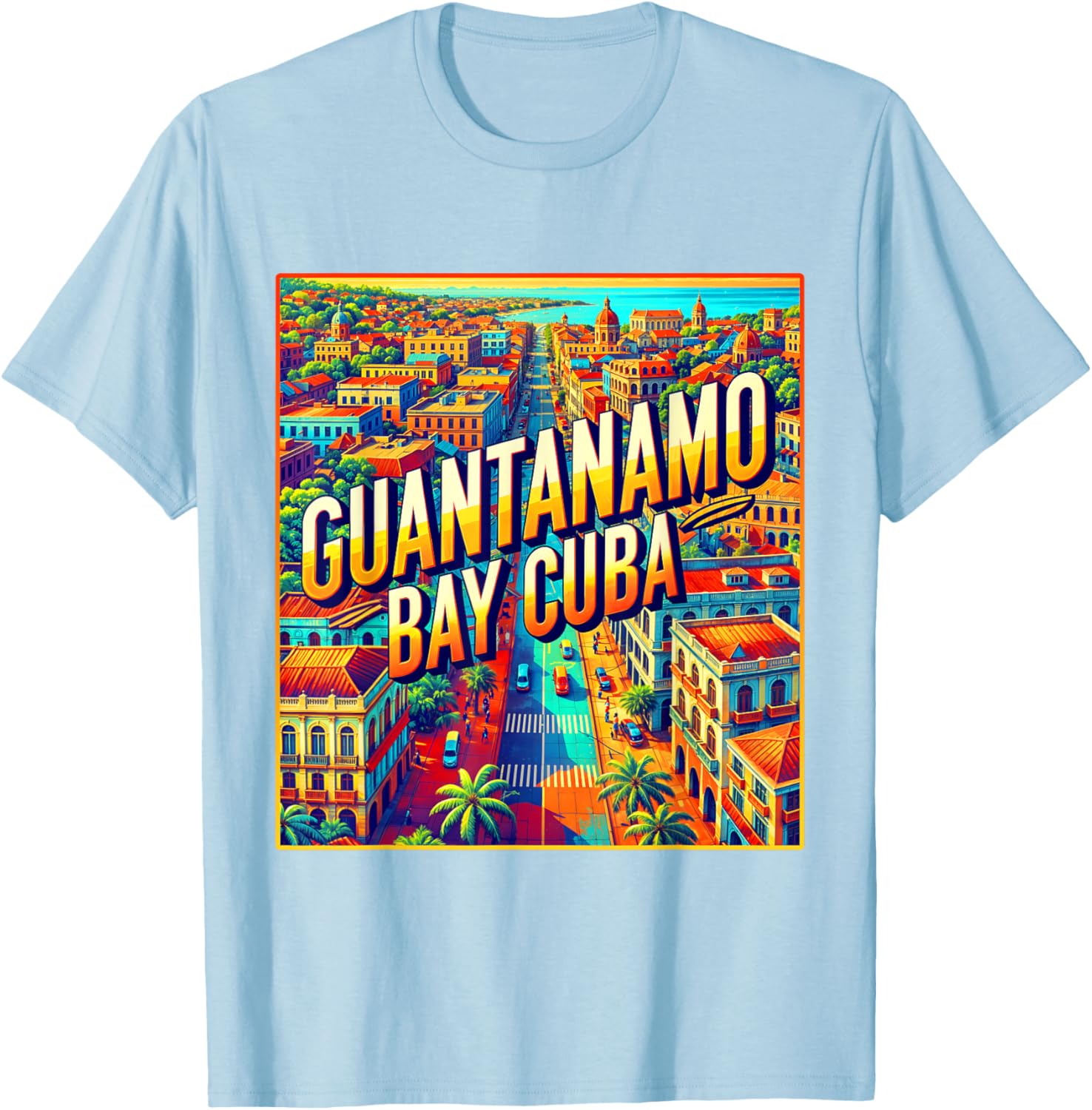 Vintage Retro Guantanamo Bay Cuba T-Shirt for Family Trips - 4